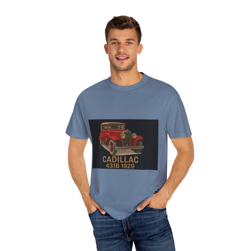1929 Caddilac T-Shirt, Car Enthusiast Tee, 1929 Cadillac Shirt, Gift for Him, Classic Auto Fashion, Unisex Garment-Dyed Top