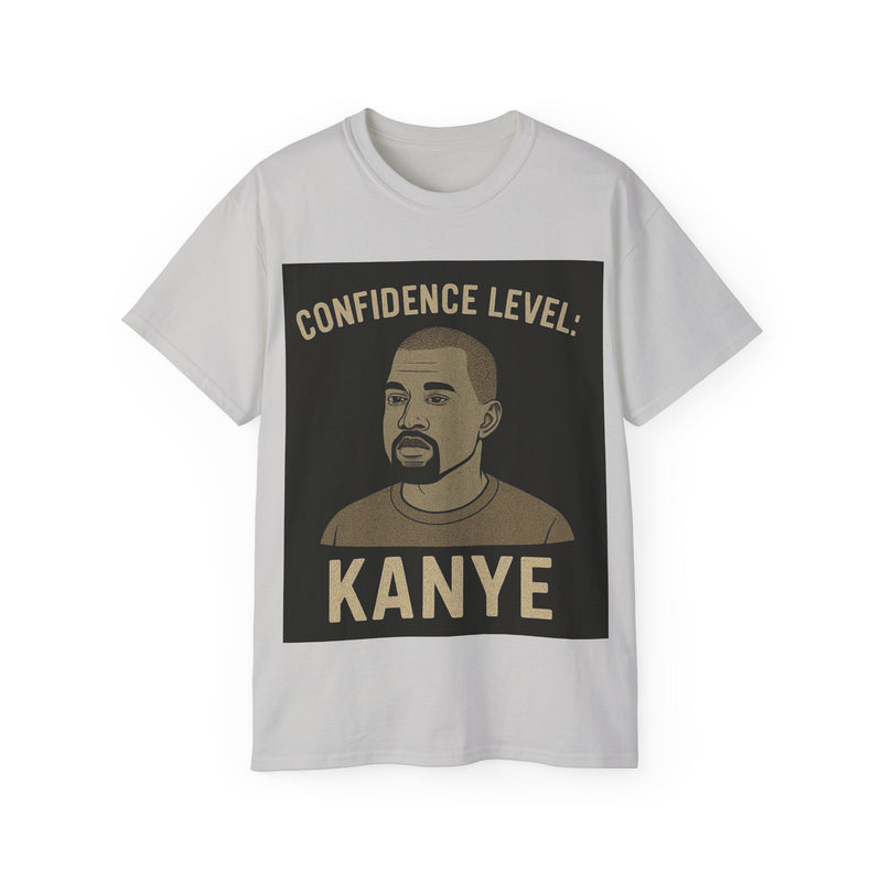 Confidence Level Kanye Tee, Funny Graphic T-Shirt, Hip Hop Style Shirt, Gift for Music Lovers, Casual Everyday Wear