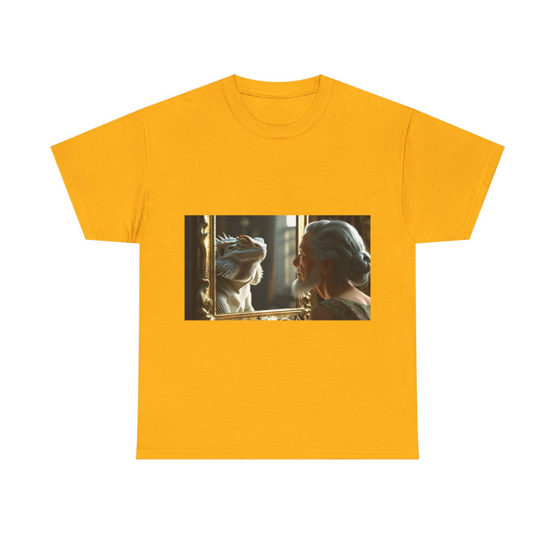 Unisex Heavy Cotton Tee - Playful Nostalgia Shirt, Casual Wear, Gift for Friends, Movie Night, Unique Graphic Tee