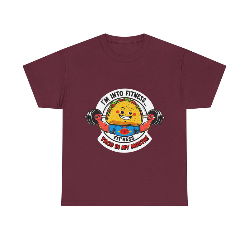 Fitness Taco Tee - Fun Unisex Cotton Shirt, Gym Apparel, Foodie Gift, Workout Fashion, Fitness Humor