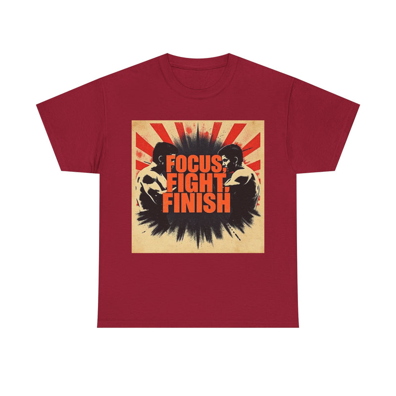 Focus Fight Finish Tee - Motivational T-Shirt, Fitness Shirt, Gym Apparel, Unisex Casual Wear, Gift for Athletes