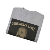 Confidence Level Kanye Tee, Funny Graphic T-Shirt, Hip Hop Style Shirt, Gift for Music Lovers, Casual Everyday Wear