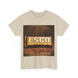 Unisex Cotton Tee with ESCO Design, Casual Graphic Tee, Streetwear Style, Gift for Food Lovers, Ideal for Parties and Celebrations
