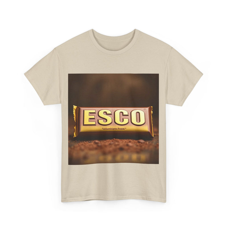 Unisex Cotton Tee with ESCO Design, Casual Graphic Tee, Streetwear Style, Gift for Food Lovers, Ideal for Parties and Celebrations