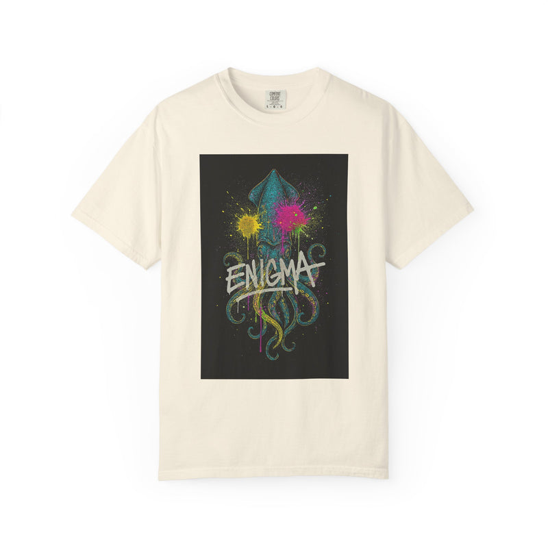 Colorful Enigma Squid Unisex T-Shirt | Vibrant Graphic Tee for Ocean Lovers, Casual Wear, Gift Idea, Festival Attire, Statement Piece