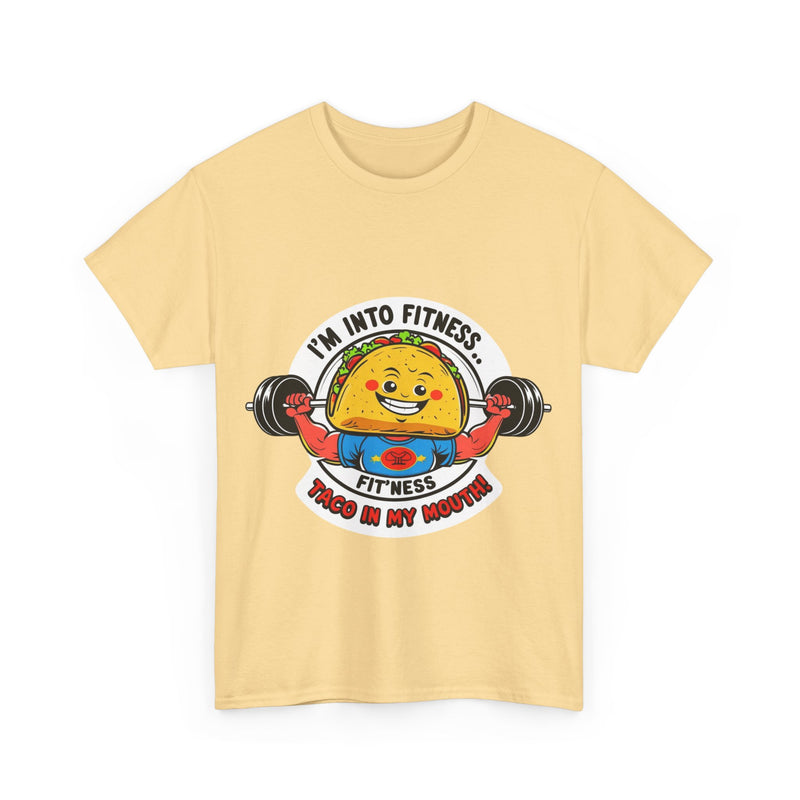 Fitness Taco Tee - Fun Unisex Cotton Shirt, Gym Apparel, Foodie Gift, Workout Fashion, Fitness Humor