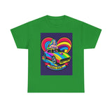 Unisex Heavy Cotton Tee - Retro Drag Race Graphic Tee, Fun Summer Shirt, LGBTQ+ Pride Apparel, Car Enthusiast Gift