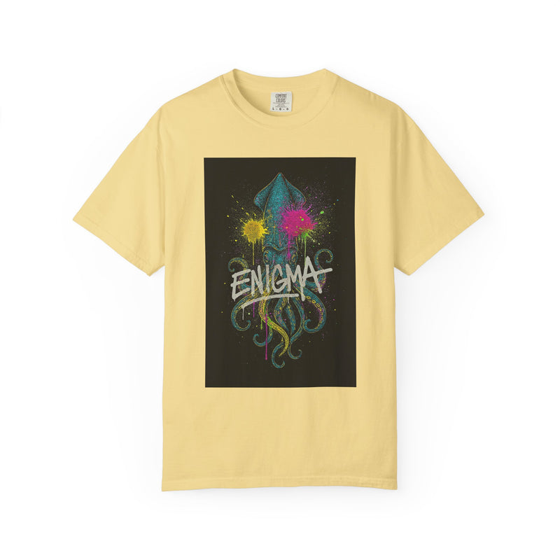 Colorful Enigma Squid Unisex T-Shirt | Vibrant Graphic Tee for Ocean Lovers, Casual Wear, Gift Idea, Festival Attire, Statement Piece