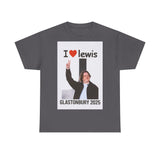I  Lewis Glastonbury 2025 Unisex Heavy Cotton Tee | Festival Shirt, Concert Apparel, Fan Merchandise, Gift for Music Lovers, Casual Wear