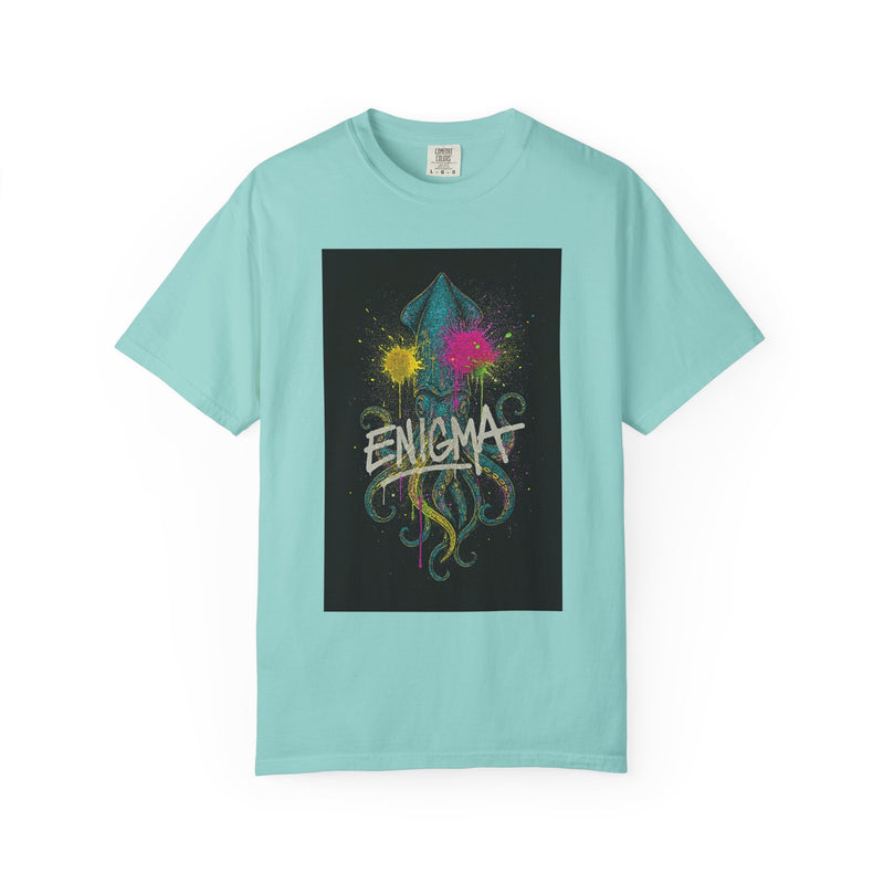 Colorful Enigma Squid Unisex T-Shirt | Vibrant Graphic Tee for Ocean Lovers, Casual Wear, Gift Idea, Festival Attire, Statement Piece