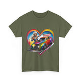 Retro Drag Race Unisex Heavy Cotton Tee, Car Lover Shirt, Vintage Auto Apparel, Gift for Him/Her, Racing Fan Clothes