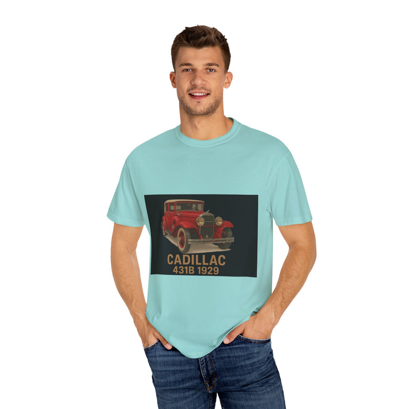 1929 Caddilac T-Shirt, Car Enthusiast Tee, 1929 Cadillac Shirt, Gift for Him, Classic Auto Fashion, Unisex Garment-Dyed Top