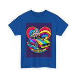 Unisex Heavy Cotton Tee - Retro Drag Race Graphic Tee, Fun Summer Shirt, LGBTQ+ Pride Apparel, Car Enthusiast Gift