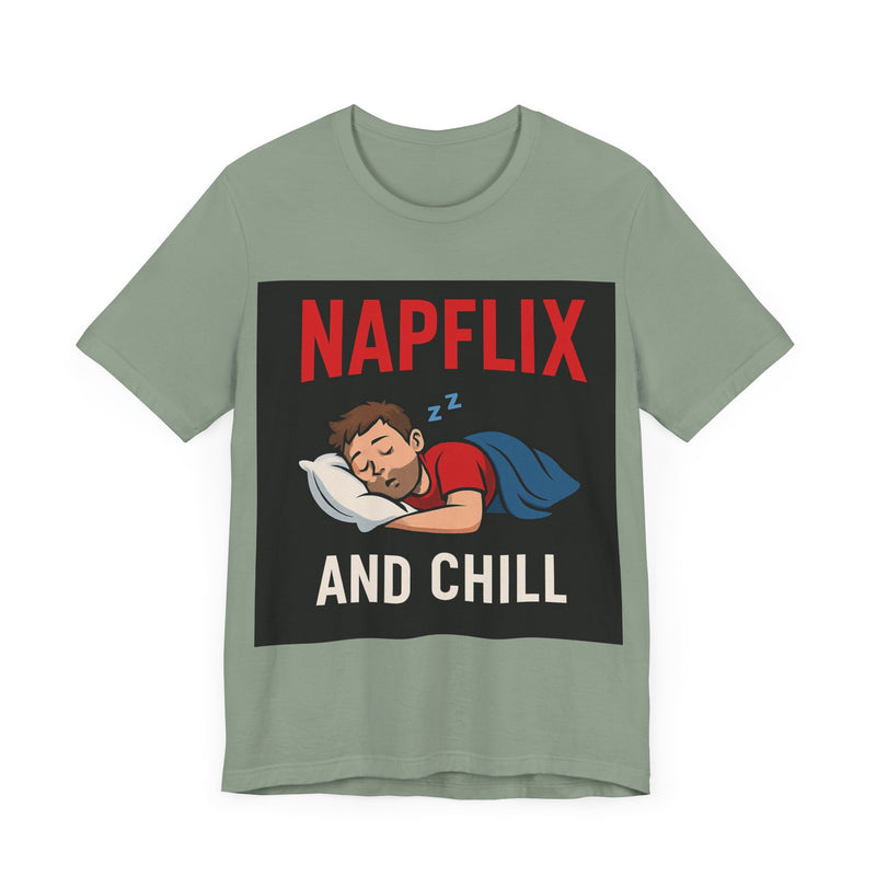 Napflix and Chill Unisex Jersey Tee, Comfortable Lounge T-Shirt, Gift for Nap Lovers, Cozy Sleep Shirt for Relaxation, Perfect for [...]