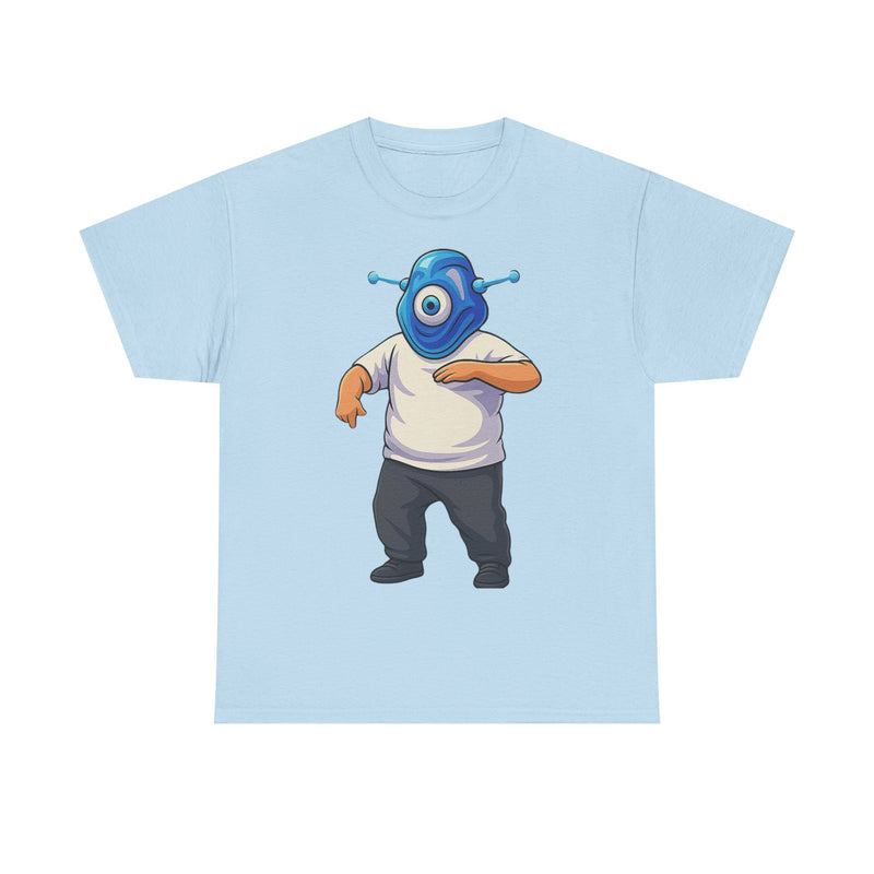 Whimsical Alien Graphic Tee for Casual Wear, Unisex Cotton T-Shirt, Fun Gift for Sci-Fi Lovers, Unique Everyday Wear, Cool Graphic Design