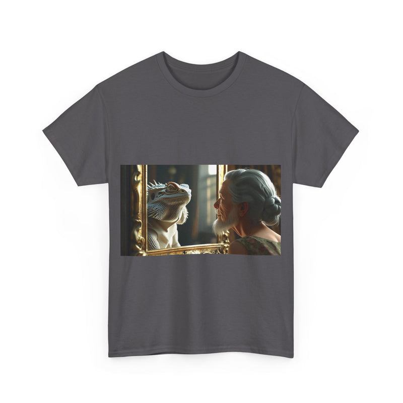 Unisex Heavy Cotton Tee - Playful Nostalgia Shirt, Casual Wear, Gift for Friends, Movie Night, Unique Graphic Tee