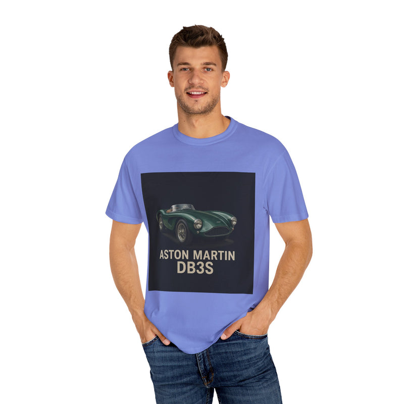 Aston Martin DB3S Unisex Garment-Dyed T-shirt, Car Enthusiast Tee, Vintage Auto Apparel, Perfect Gift for Him, Birthday or Christmas