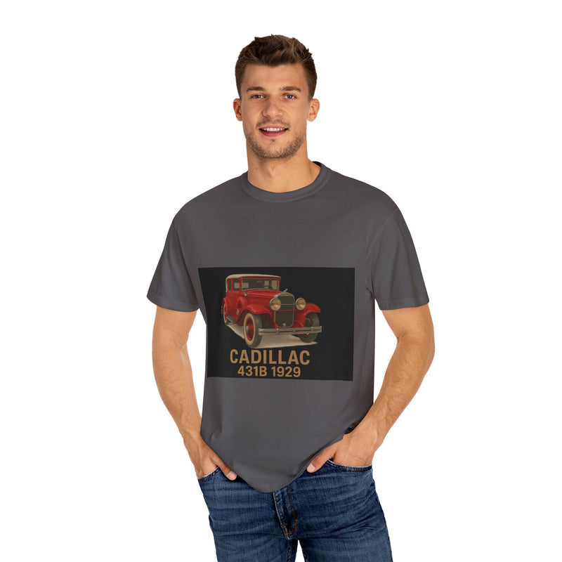 1929 Caddilac T-Shirt, Car Enthusiast Tee, 1929 Cadillac Shirt, Gift for Him, Classic Auto Fashion, Unisex Garment-Dyed Top