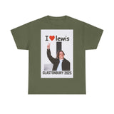I  Lewis Glastonbury 2025 Unisex Heavy Cotton Tee | Festival Shirt, Concert Apparel, Fan Merchandise, Gift for Music Lovers, Casual Wear