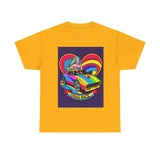 Unisex Heavy Cotton Tee - Retro Drag Race Graphic Tee, Fun Summer Shirt, LGBTQ+ Pride Apparel, Car Enthusiast Gift