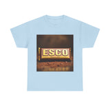 Unisex Cotton Tee with ESCO Design, Casual Graphic Tee, Streetwear Style, Gift for Food Lovers, Ideal for Parties and Celebrations
