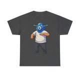 Whimsical Alien Graphic Tee for Casual Wear, Unisex Cotton T-Shirt, Fun Gift for Sci-Fi Lovers, Unique Everyday Wear, Cool Graphic Design
