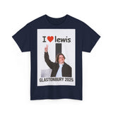 I  Lewis Glastonbury 2025 Unisex Heavy Cotton Tee | Festival Shirt, Concert Apparel, Fan Merchandise, Gift for Music Lovers, Casual Wear