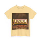 Unisex Cotton Tee with ESCO Design, Casual Graphic Tee, Streetwear Style, Gift for Food Lovers, Ideal for Parties and Celebrations