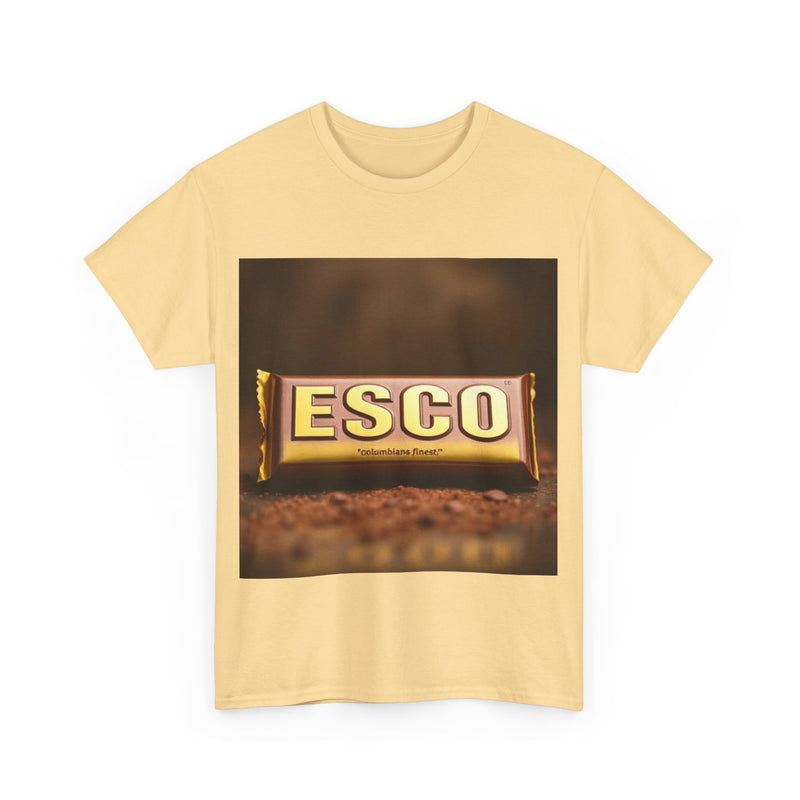 Unisex Cotton Tee with ESCO Design, Casual Graphic Tee, Streetwear Style, Gift for Food Lovers, Ideal for Parties and Celebrations