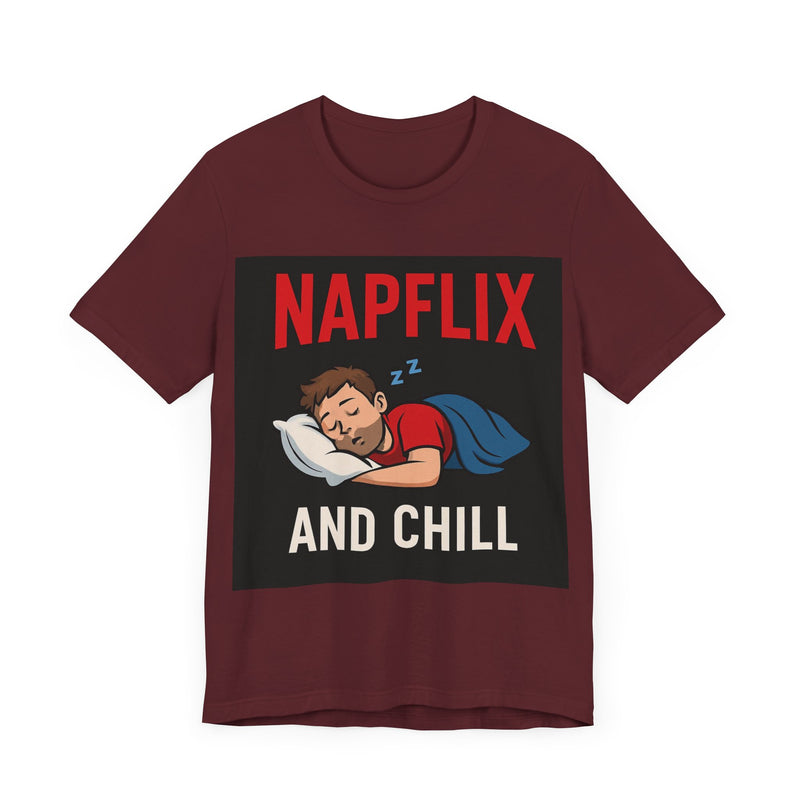 Napflix and Chill Unisex Jersey Tee, Comfortable Lounge T-Shirt, Gift for Nap Lovers, Cozy Sleep Shirt for Relaxation, Perfect for [...]