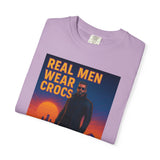Real Men Wear Crocs T-Shirt, Unisex Casual Tee for Men, Perfect Gift for Dads, Birthdays, and Casual Outings