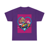 Rainbow Racer Unisex Heavy Cotton Tee | LGBT Pride, Drag Race, Summer Festival, Casual Wear, Gift Idea