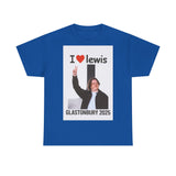 I  Lewis Glastonbury 2025 Unisex Heavy Cotton Tee | Festival Shirt, Concert Apparel, Fan Merchandise, Gift for Music Lovers, Casual Wear