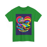 Unisex Heavy Cotton Tee - Retro Drag Race Graphic Tee, Fun Summer Shirt, LGBTQ+ Pride Apparel, Car Enthusiast Gift