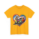 Retro Drag Race Unisex Heavy Cotton Tee, Car Lover Shirt, Vintage Auto Apparel, Gift for Him/Her, Racing Fan Clothes