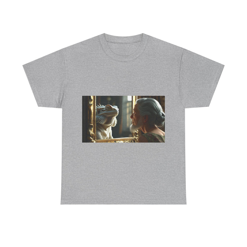 Unisex Heavy Cotton Tee - Playful Nostalgia Shirt, Casual Wear, Gift for Friends, Movie Night, Unique Graphic Tee
