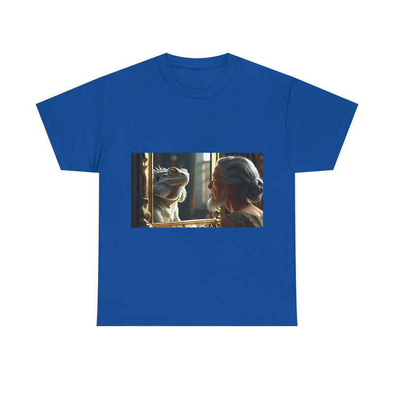 Unisex Heavy Cotton Tee - Playful Nostalgia Shirt, Casual Wear, Gift for Friends, Movie Night, Unique Graphic Tee