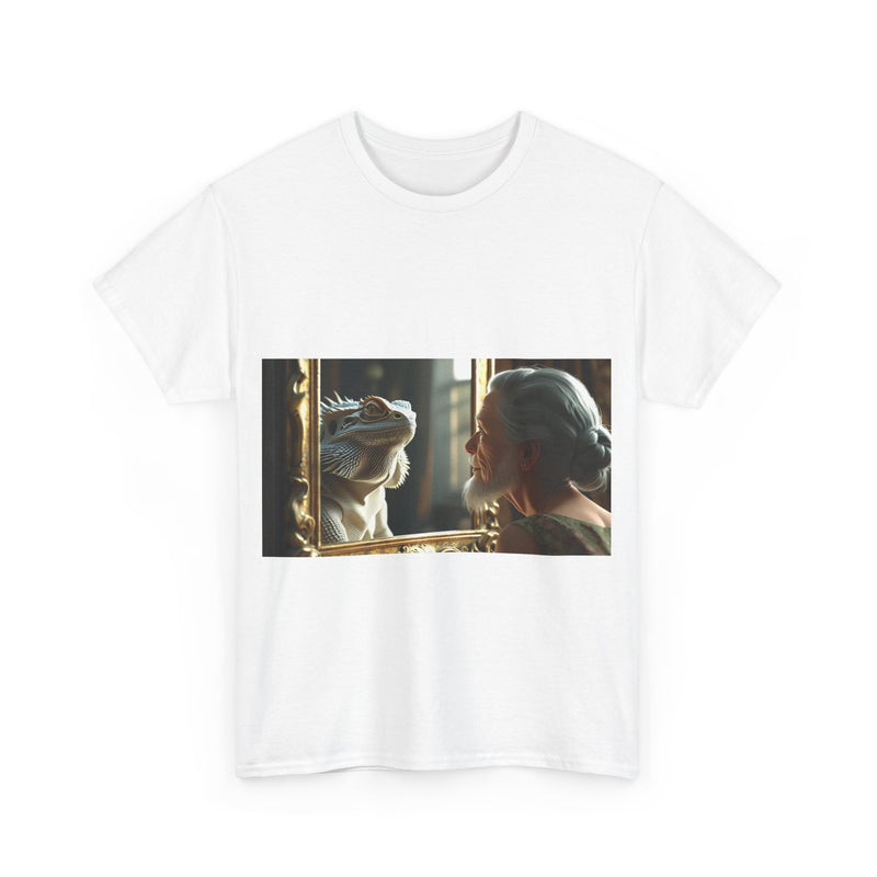Unisex Heavy Cotton Tee - Playful Nostalgia Shirt, Casual Wear, Gift for Friends, Movie Night, Unique Graphic Tee