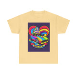 Unisex Heavy Cotton Tee - Retro Drag Race Graphic Tee, Fun Summer Shirt, LGBTQ+ Pride Apparel, Car Enthusiast Gift