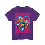 Rainbow Racer Unisex Heavy Cotton Tee | LGBT Pride, Drag Race, Summer Festival, Casual Wear, Gift Idea