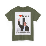 I  Lewis Glastonbury 2025 Unisex Heavy Cotton Tee | Festival Shirt, Concert Apparel, Fan Merchandise, Gift for Music Lovers, Casual Wear