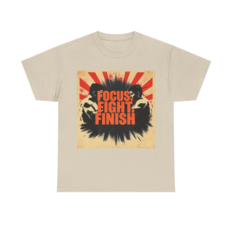 Focus Fight Finish Tee - Motivational T-Shirt, Fitness Shirt, Gym Apparel, Unisex Casual Wear, Gift for Athletes