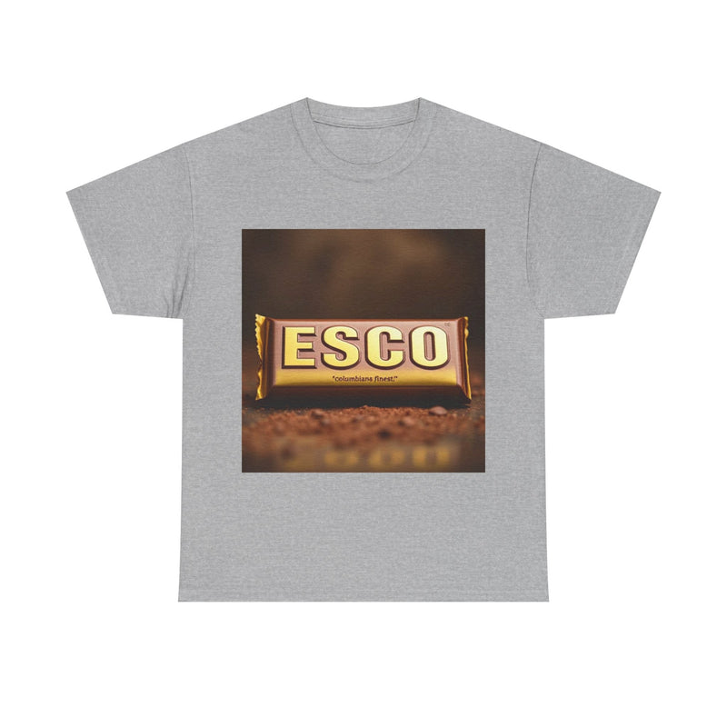 Unisex Cotton Tee with ESCO Design, Casual Graphic Tee, Streetwear Style, Gift for Food Lovers, Ideal for Parties and Celebrations