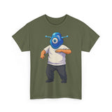 Whimsical Alien Graphic Tee for Casual Wear, Unisex Cotton T-Shirt, Fun Gift for Sci-Fi Lovers, Unique Everyday Wear, Cool Graphic Design