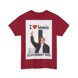 I  Lewis Glastonbury 2025 Unisex Heavy Cotton Tee | Festival Shirt, Concert Apparel, Fan Merchandise, Gift for Music Lovers, Casual Wear