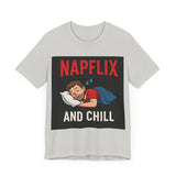 Napflix and Chill Unisex Jersey Tee, Comfortable Lounge T-Shirt, Gift for Nap Lovers, Cozy Sleep Shirt for Relaxation, Perfect for [...]