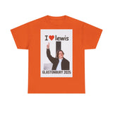 I  Lewis Glastonbury 2025 Unisex Heavy Cotton Tee | Festival Shirt, Concert Apparel, Fan Merchandise, Gift for Music Lovers, Casual Wear