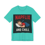 Napflix and Chill Unisex Jersey Tee, Comfortable Lounge T-Shirt, Gift for Nap Lovers, Cozy Sleep Shirt for Relaxation, Perfect for [...]