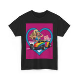 Rainbow Racer Unisex Heavy Cotton Tee | LGBT Pride, Drag Race, Summer Festival, Casual Wear, Gift Idea