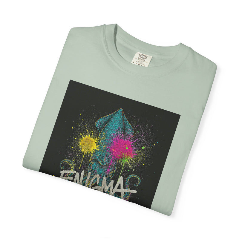 Colorful Enigma Squid Unisex T-Shirt | Vibrant Graphic Tee for Ocean Lovers, Casual Wear, Gift Idea, Festival Attire, Statement Piece